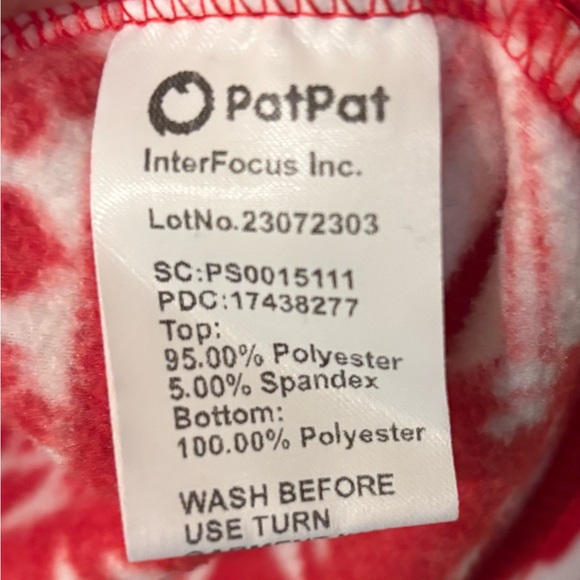 PatPat Women’s Festive Red and White Christmas Pajama Set XL - Picture 7 of 8